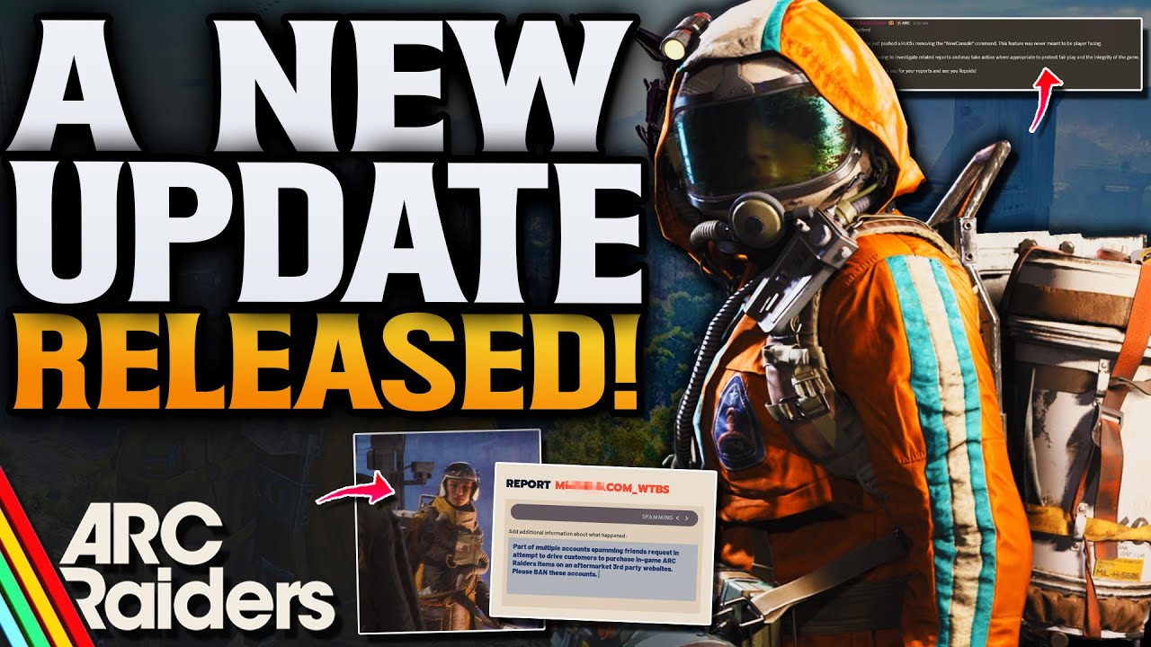 ARC Raiders Huge Hotfix! Dev Console Fix! & Trailer Removed?!