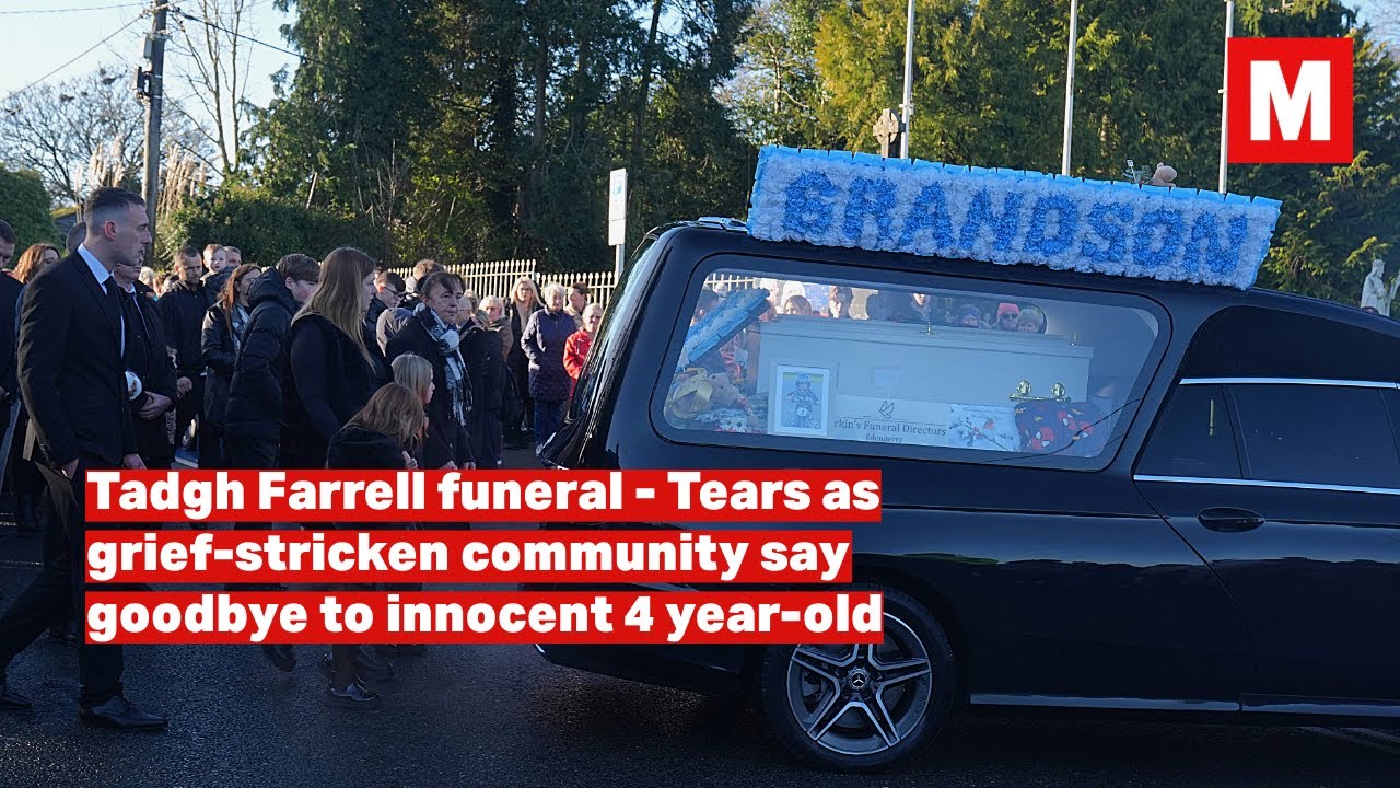 Tadgh Farrell funeral - Tears as grief-stricken community say goodbye to innocent 4 year-old
