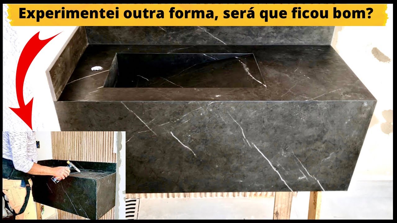 Como dar acabamento na cola da cuba esculpida de lâmina ultra compacta sinterizada
