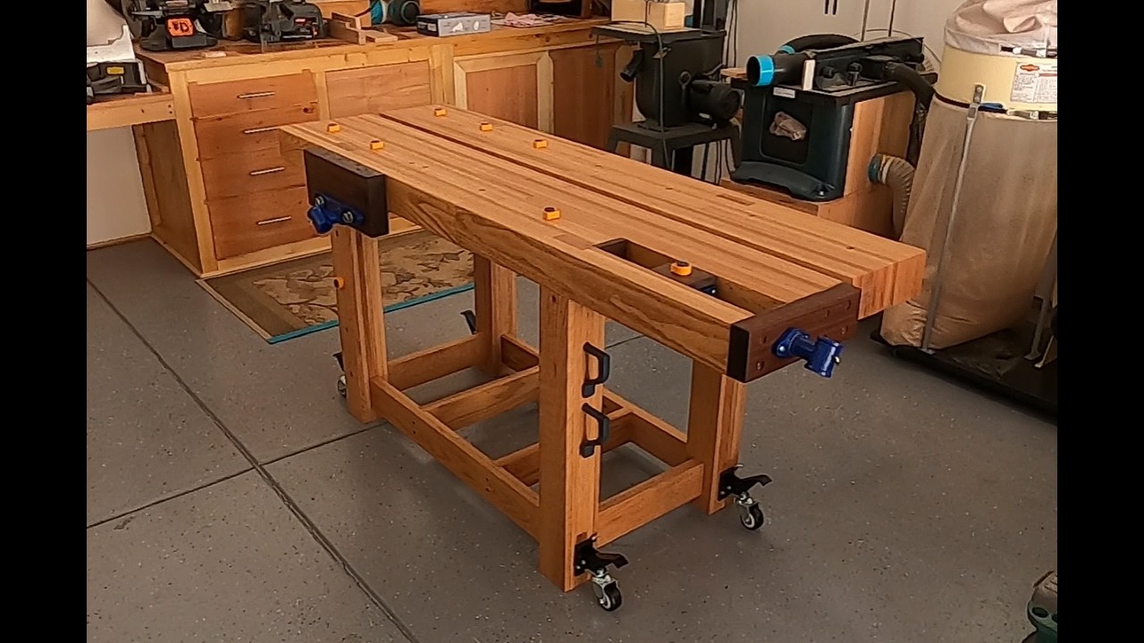 Split-top Roubo Bench Build Part 3: Hardware Install.