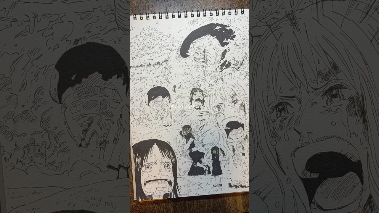 「お母さんですか&hellip;？」 #一発描き #模写 #イラスト #ワンピース #ロビン #shorts