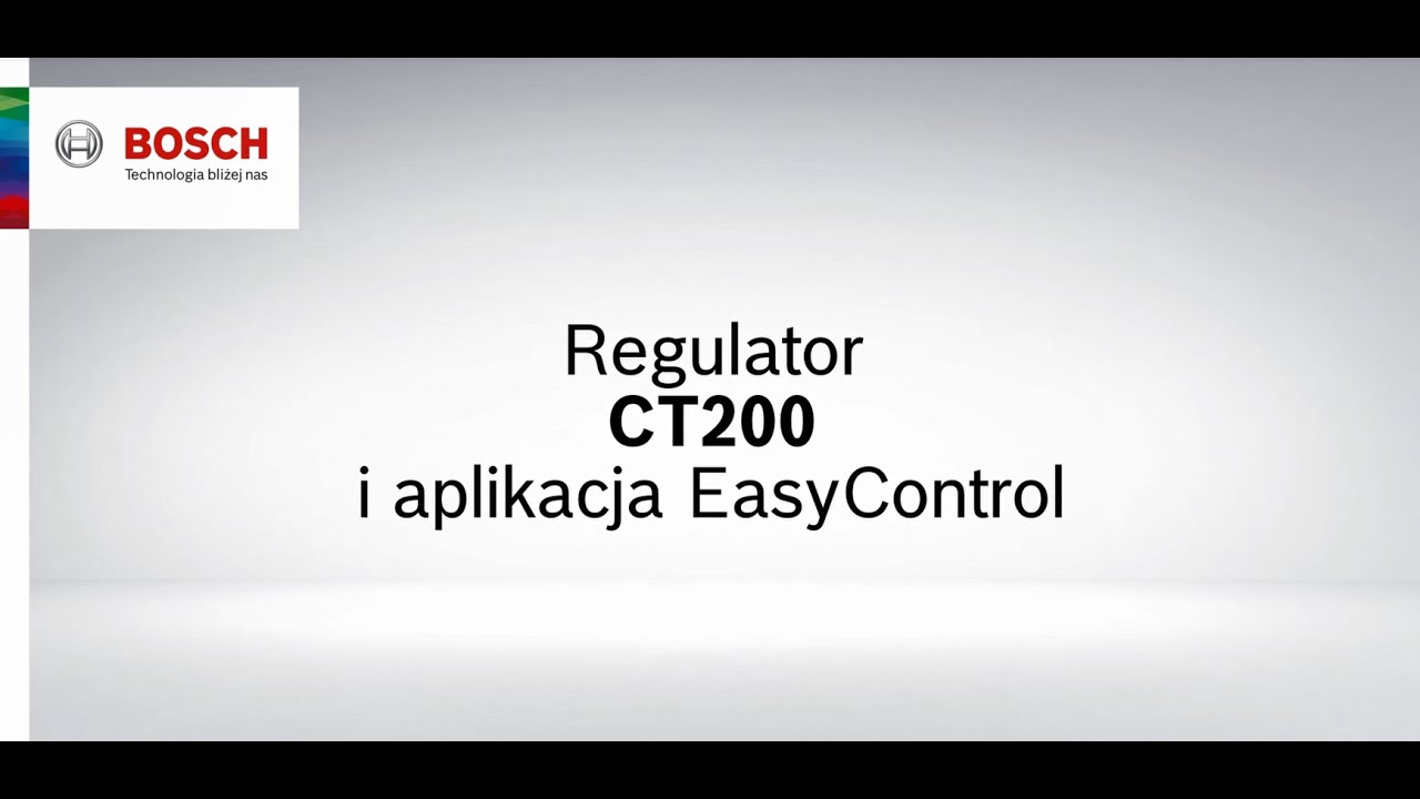 Konfiguracja Regulatora CT200 i aplikacji mobilnej Bosch EasyControl (dla profesjonalistów)
