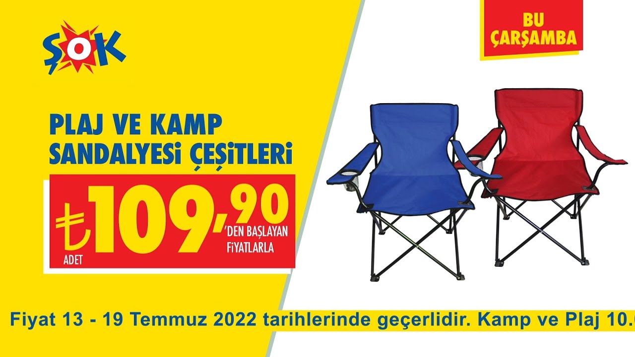 Plaj ve Kamp Sandalyesi &Ccedil;eşitleri hem #ŞOK'ta hem de Cepte ŞOK'ta!