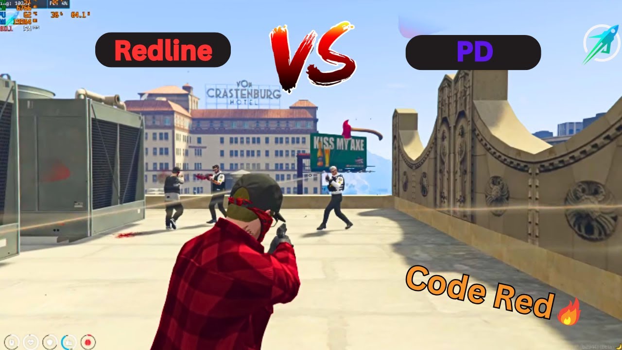 Redline vs PD | Code Red 🔥| Soulcity Rp  #soulcityhighlights #lifeinsoulcity