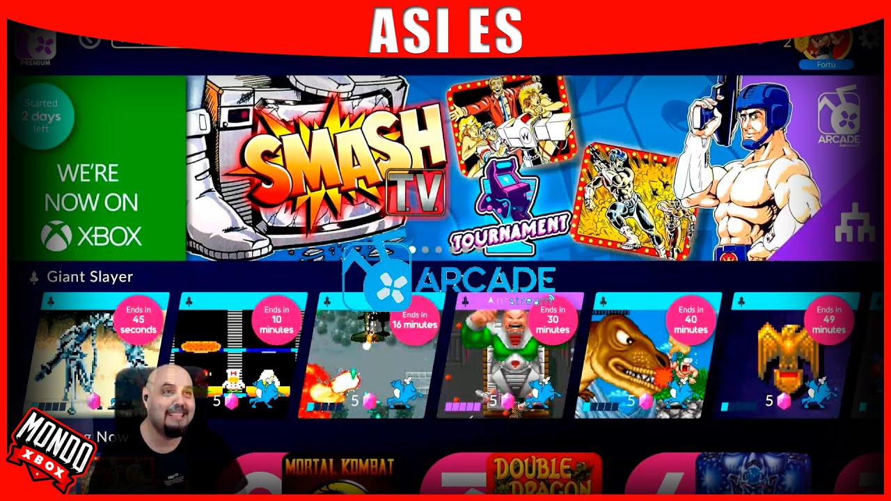 Asi es ANTSTREAM Arcade en XBOX, mas de 1400 juegos emulados jugables en nuestra consola.