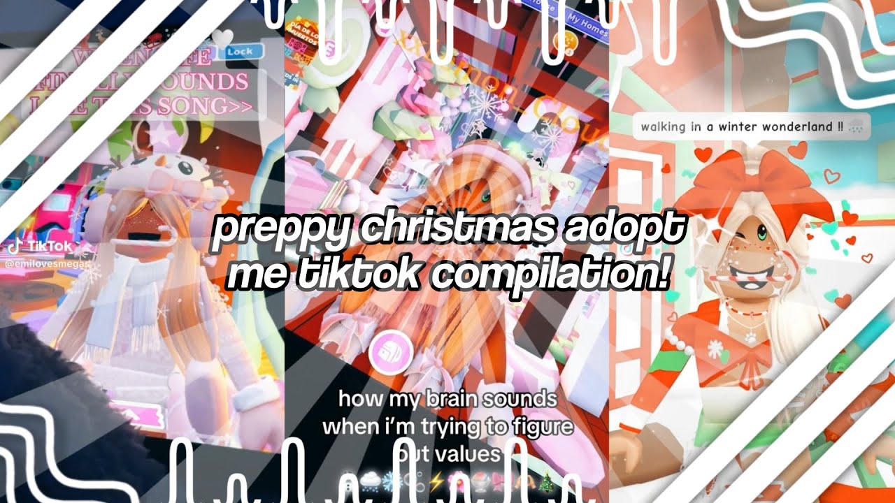 PREPPY CHRISTMAS ADOPT ME TIKTOK COMPILATION || xoxohgrace || #adoptmeroblox #preppyadoptme
