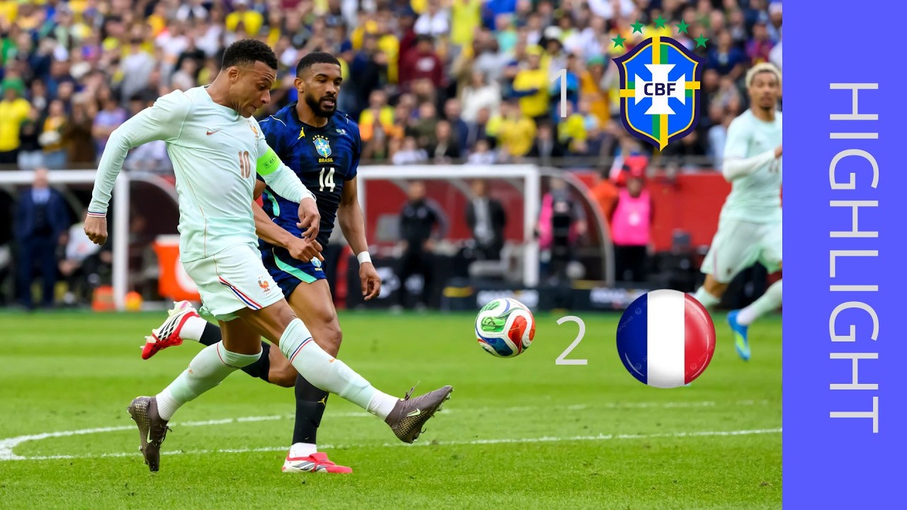 Brazil vs France 1-2  | Friendly Match Highlights 🔥