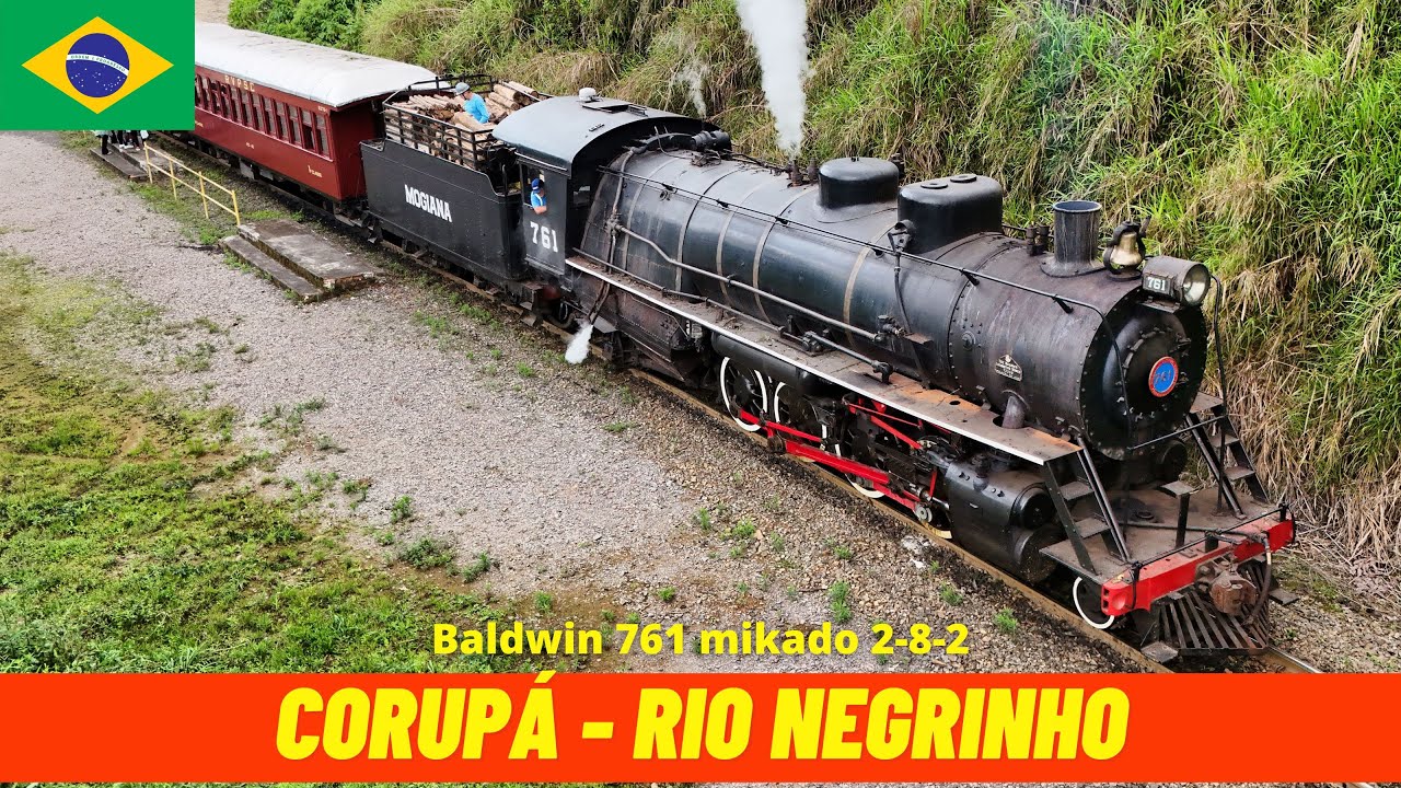 Cab Ride Steam Train Corupá - Rio Negrinho (O Trem da Serra do Mar, Brazil) train driver's view 4K