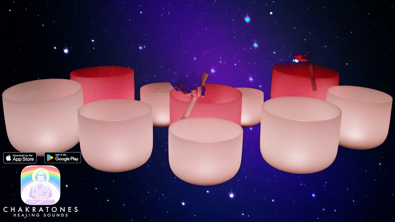 Release Pain Relax Deeply - 432Hz Crystal Bowl Soundbath - 7 Chakra Balance
