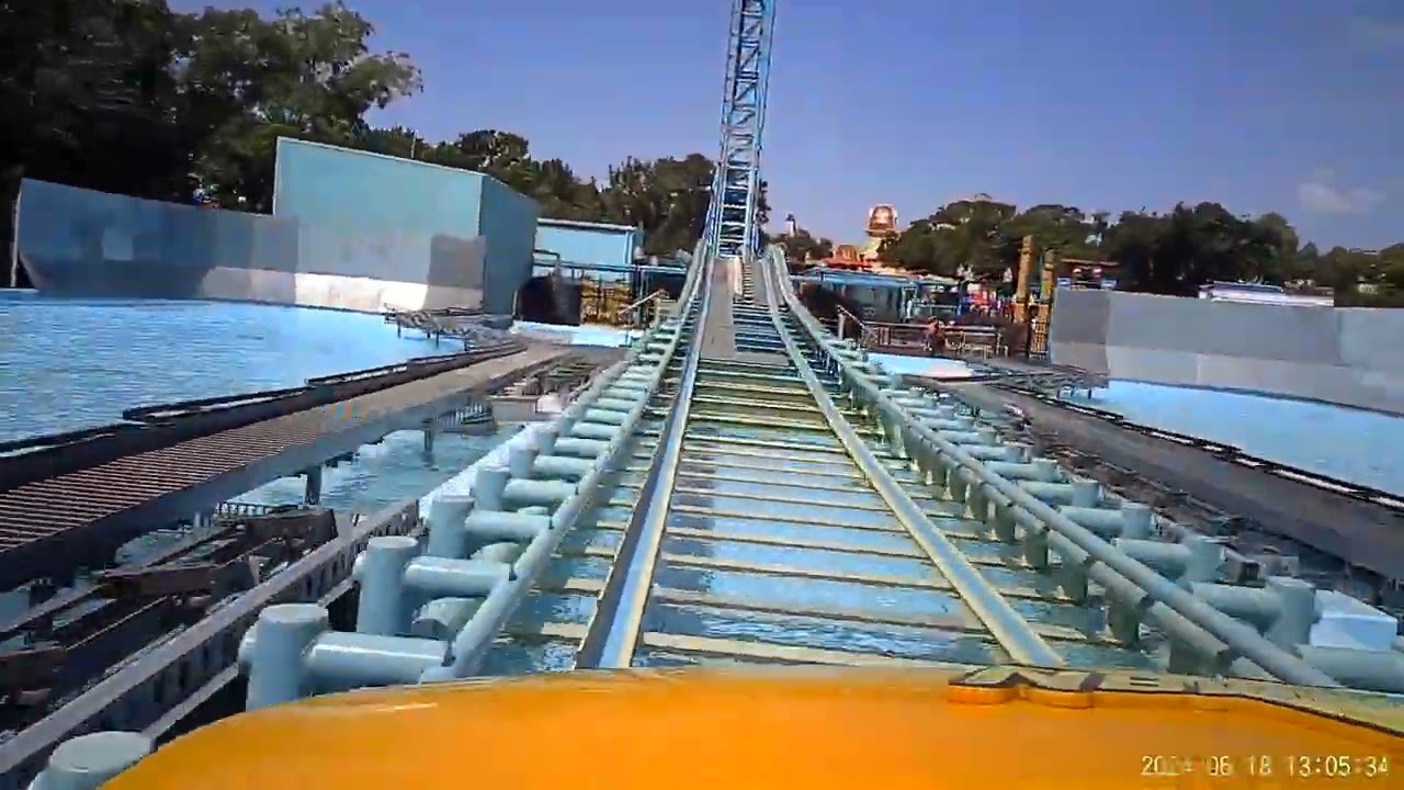 Aquaman: Power Wave 2024 FRONT ROW POV || Six Flags Over Texas Mack Rides Powersplash