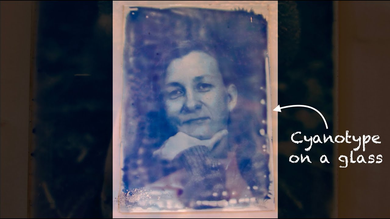 Cyanotype on glass