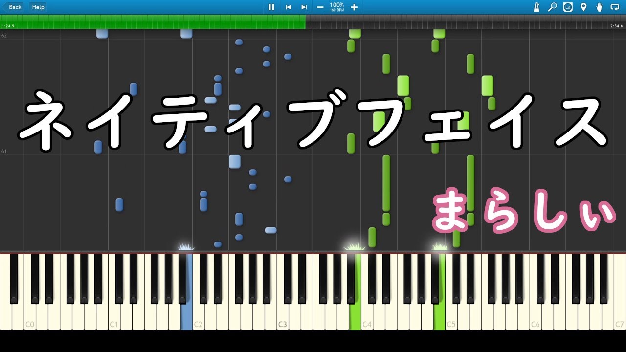 まらしぃさんの「ネイティブフェイス」を採譜してみた