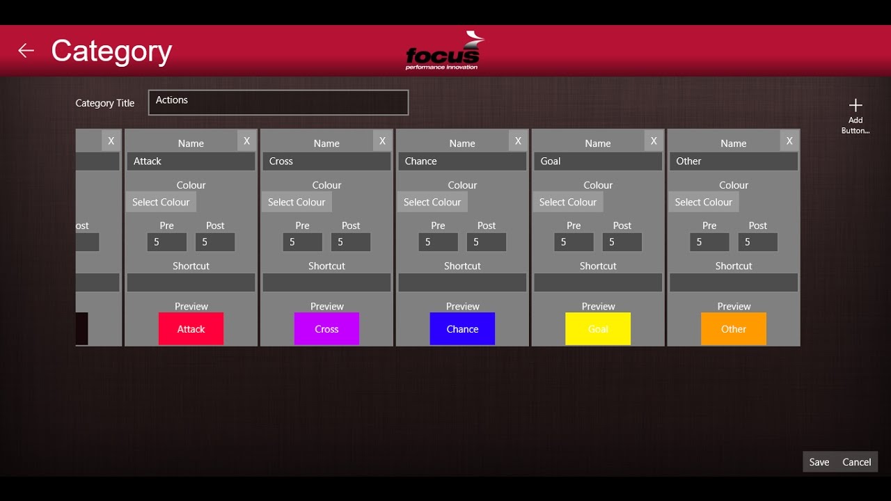 Focus Windows App (Win10) - Creating Your Analysis (tag) Templates
