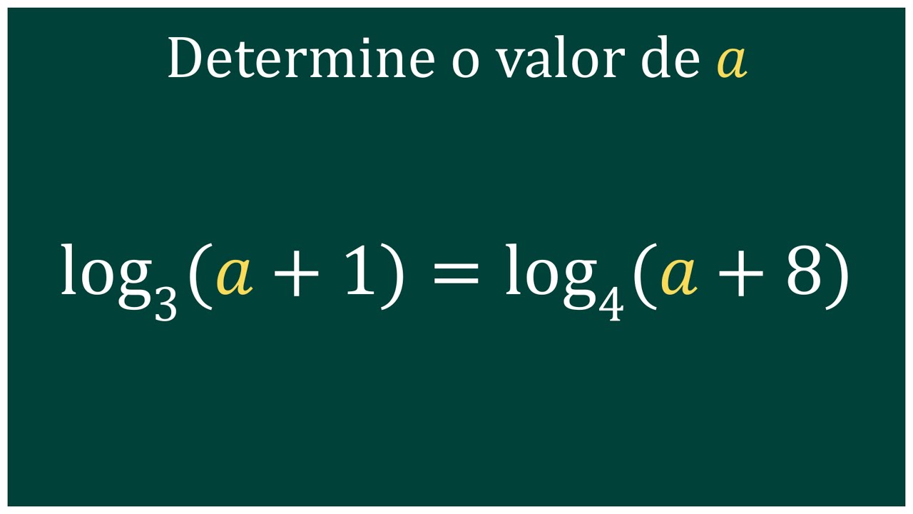 Equação logarítmica com bases diferentes