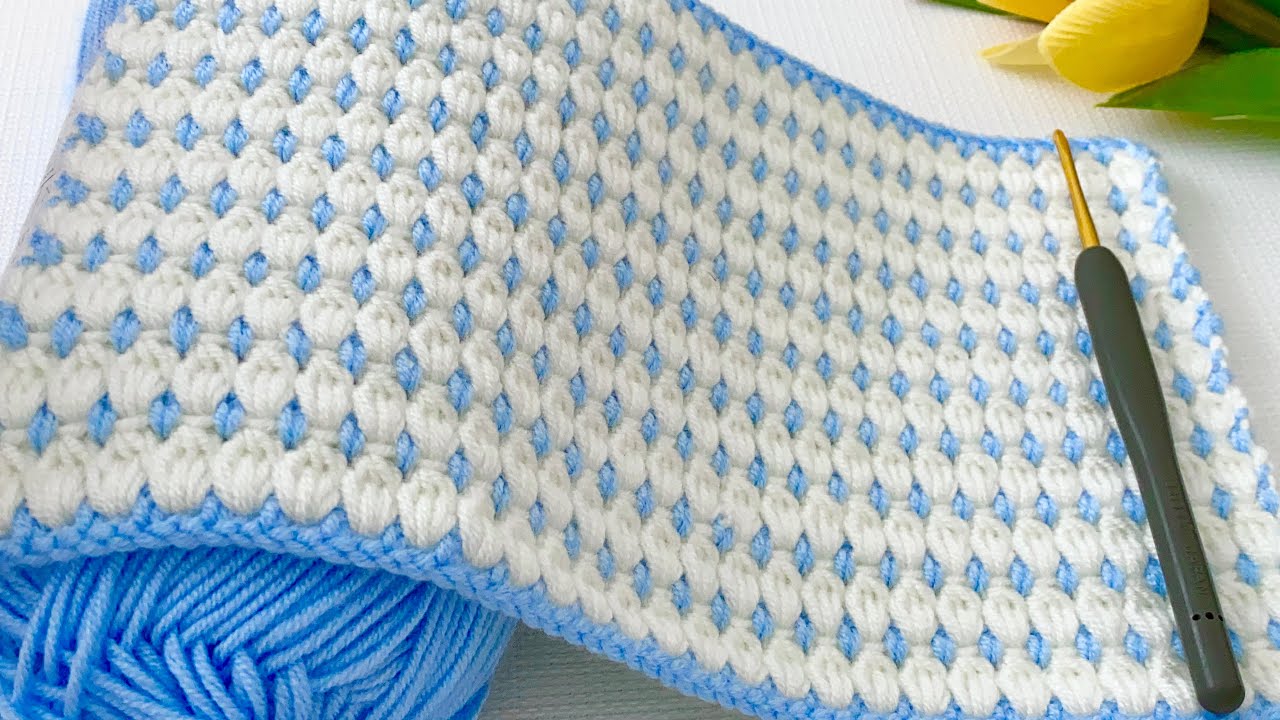 🧶Wow‼️Super Easy 2-Color, 2-Row Crochet Blanket/Bag Pattern Tutorial Video