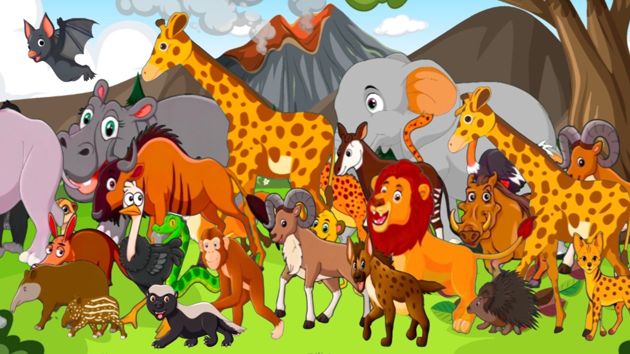 50 Animals Name And Sound | English| Animal Sounds Song For Kids | Wild Animals For Kids| Baby Song