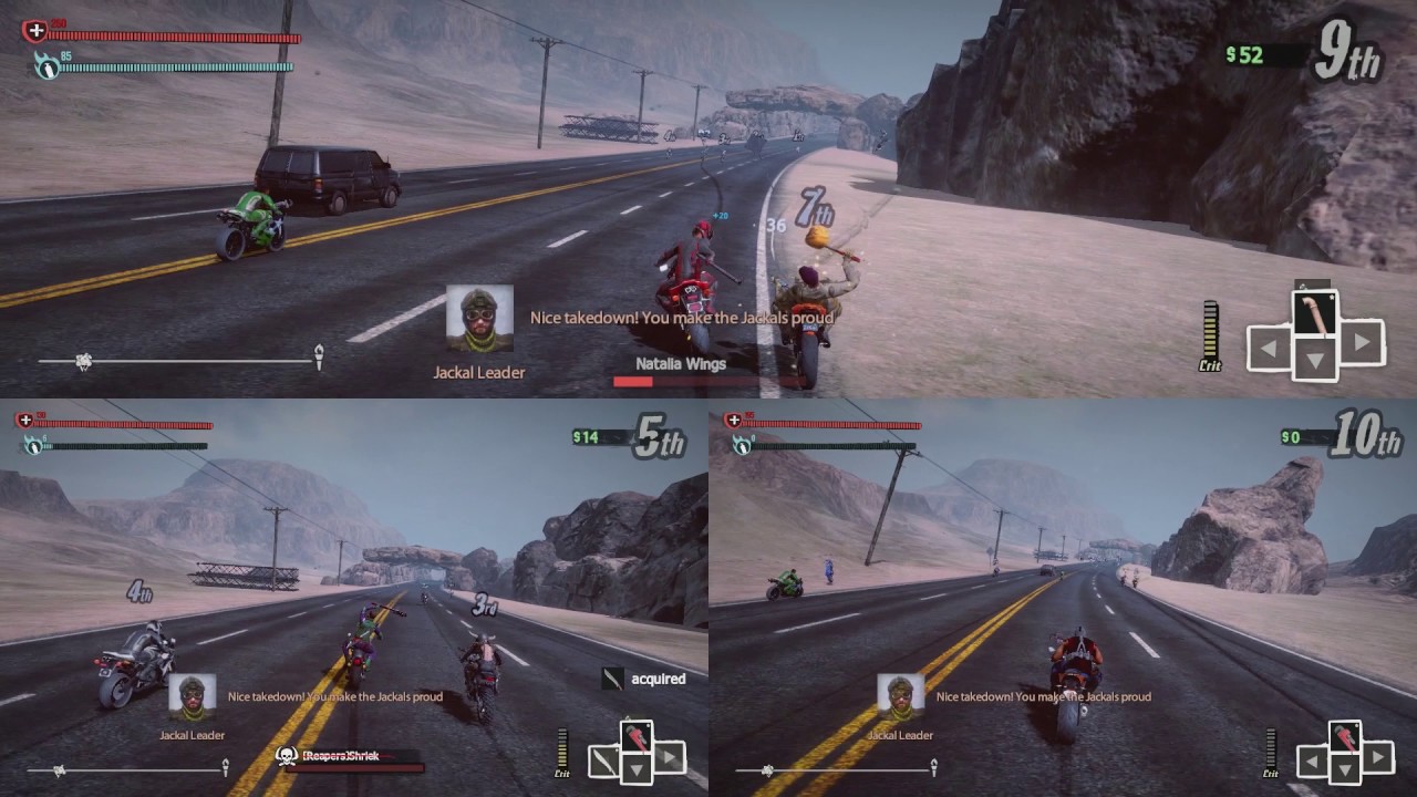Road Redemption Splitscreen Gameplay - June 2017