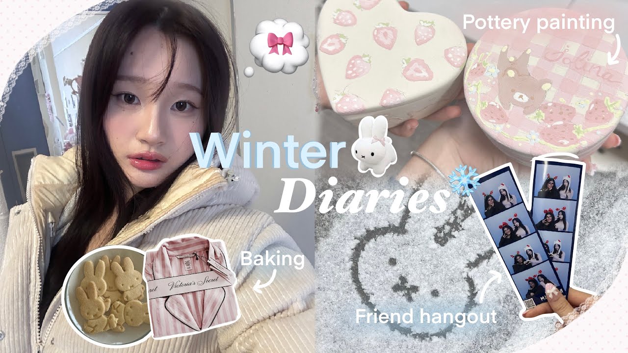 Уютные зимние дневники❄️🩰 | Выпечка с друзьями, роспись керамики, вкусная еда и т.д.