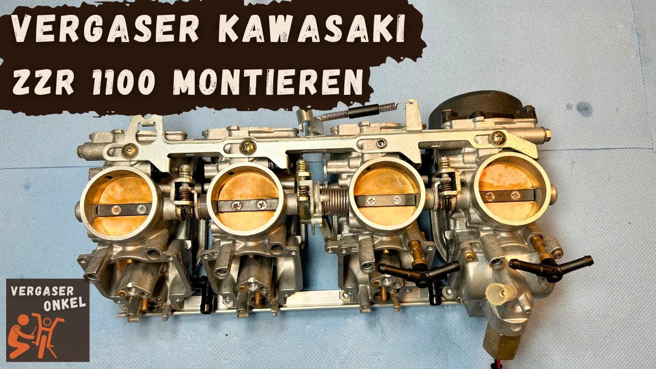 Vergaser Kawasaki ZZR1100 Bj. 93-01 montieren, vom Vergaseronkel