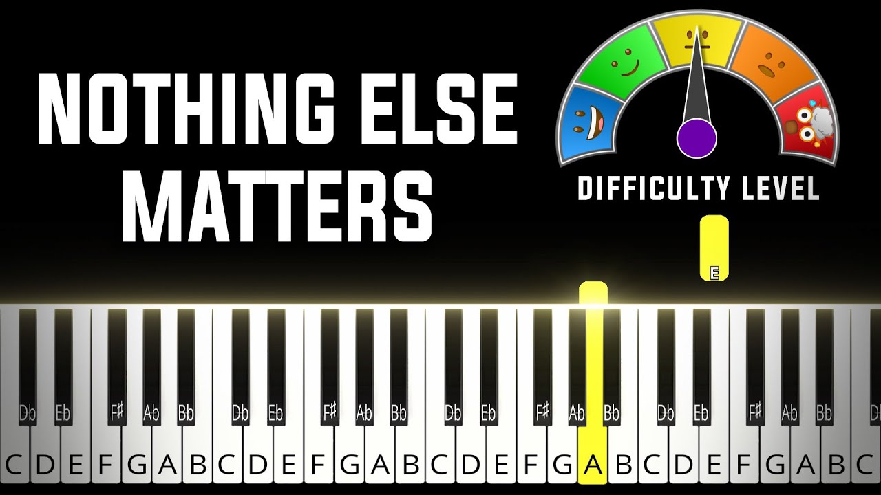 Nothing Else Matters - Metallica | MEDIUM Piano Tutorial + Sheet Music (PDF)