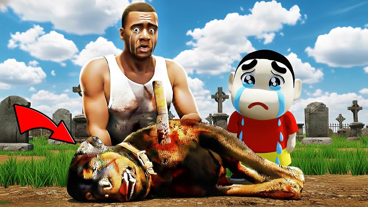 Who Killed Chop in GTA 5 | Can Franklin & Shinchan Save Him | GTA V Shinchan Chop Game