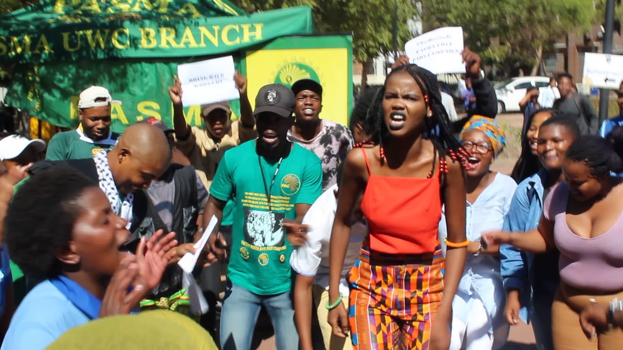 Fees Must Fall student leader Simthandile 'Azania' Tyhali graduates. #UWCGradutaion2018
