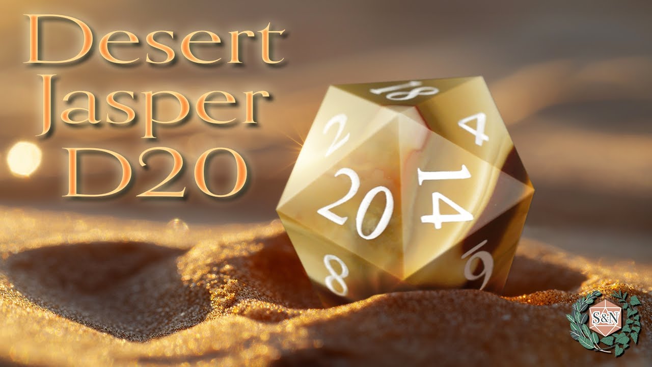 Hand Cutting a Stone D20 from Earthy Desert Jasper!