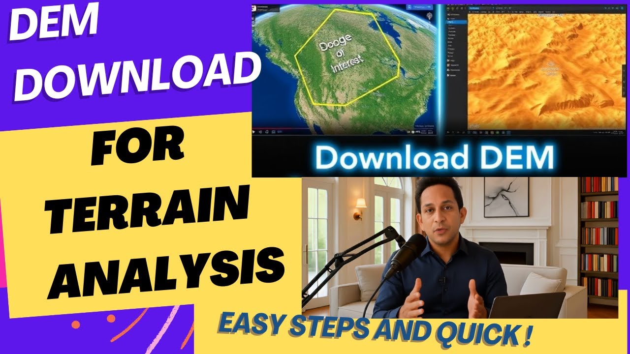 Digital Elevation Model  ||  DEM  Download For Terrain Analysis || Area Of Intrest