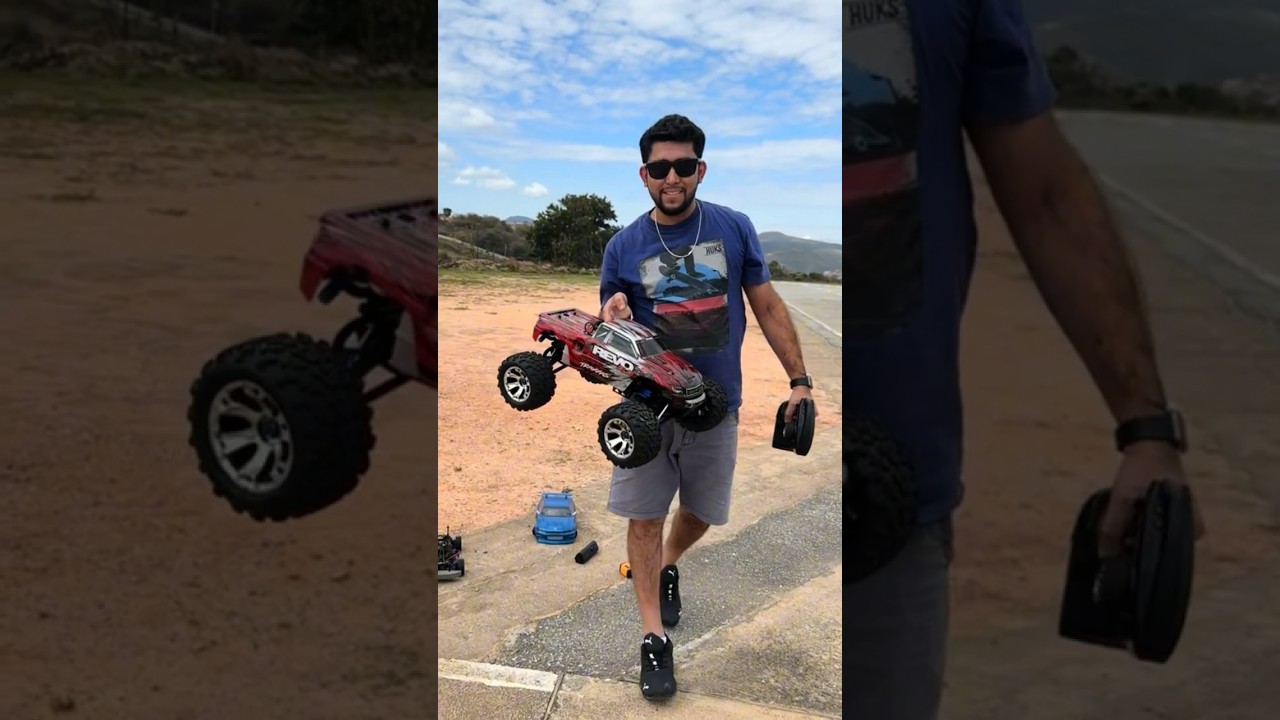 Testando um automodelo Traxxas Revo 3.3 #carrinhodecontroleremoto #revo #traxxasrevo #automodelo