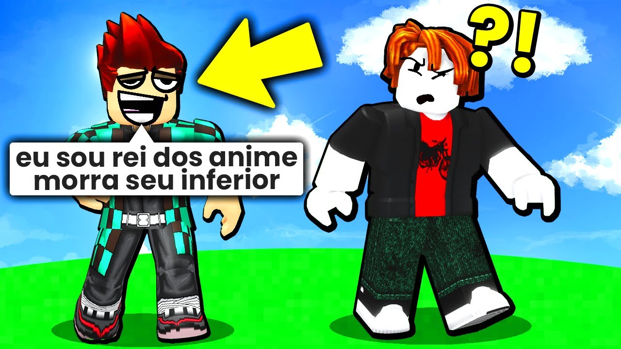 ESSE CARA ACHA QUE É UM PERSONAGEM DE ANIME E ME HUMILHOU SEM MOTIVOS NO ROBLOX 🤪 (ele é doido)