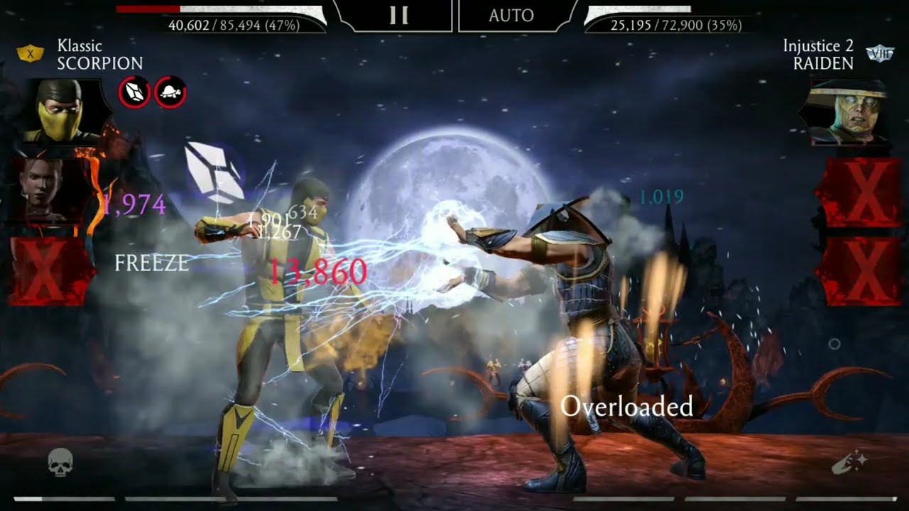 Mortal Kombat KRYPT Battle, Arctic wind team impossible to defeat with only two players #mkmobile