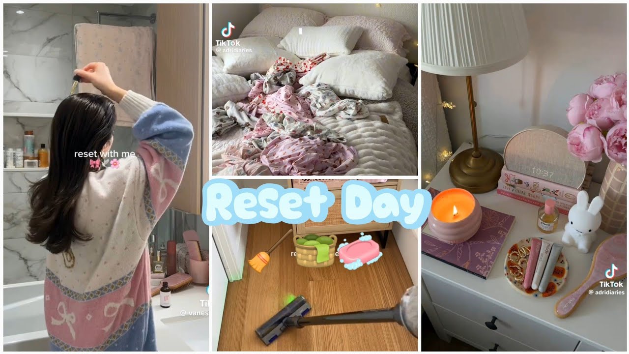 Reset And Cleaning Day Routine 🧼✨️TikTok Compilation