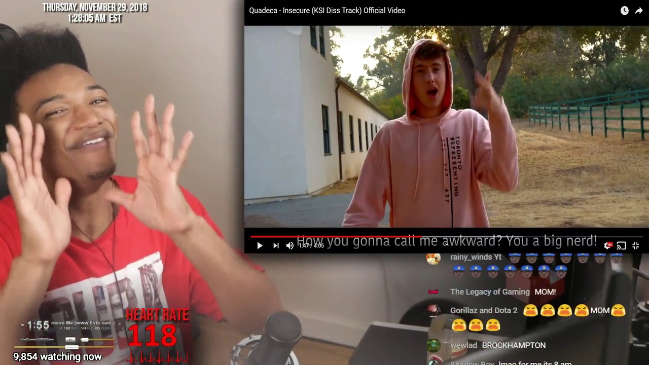 ETIKA REACTS TO QUADECA INSECURE KSI DISSTRACK