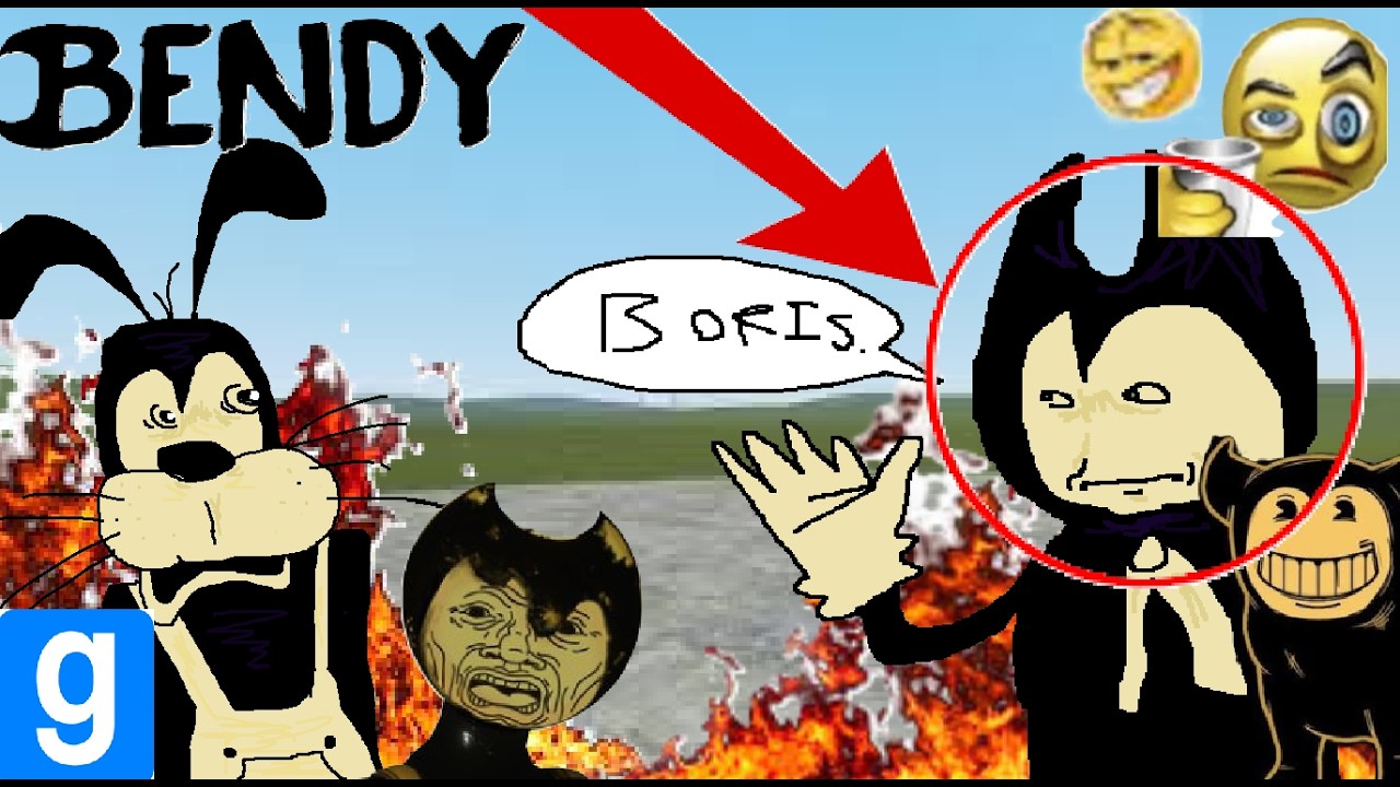 BENDY AND BORIS IN GMOD (gmod hide and seek)