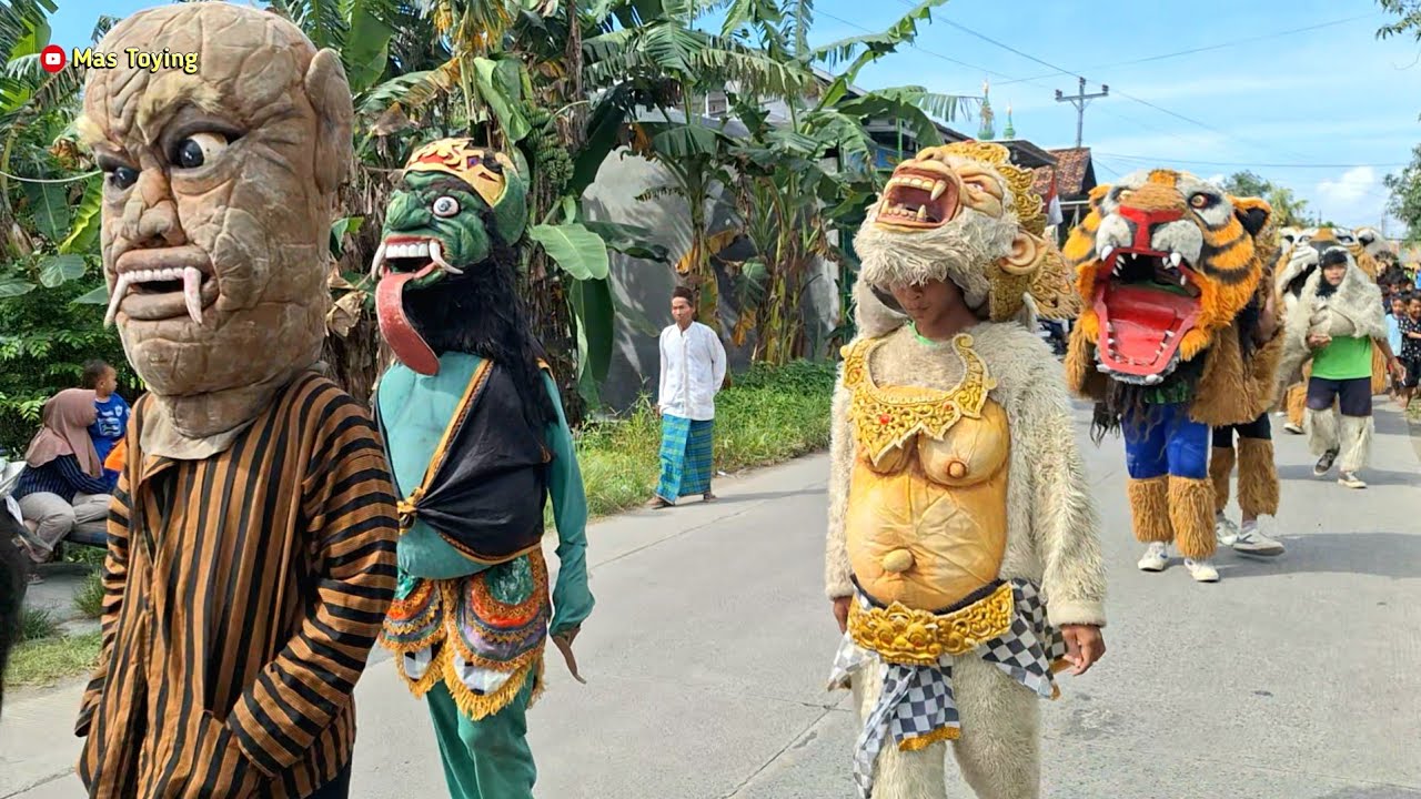 Kirab Haflah Barongan Macan New Pandawa & Nirwana Drumband Di Karangsono Mranggen