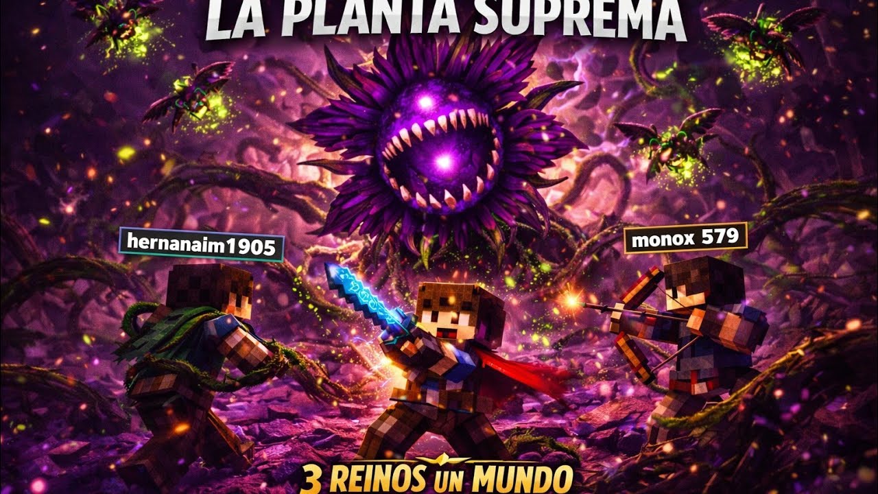 3 reinos 1 mundo, cuidado con pisar las plantas monox!!! #minecraft 