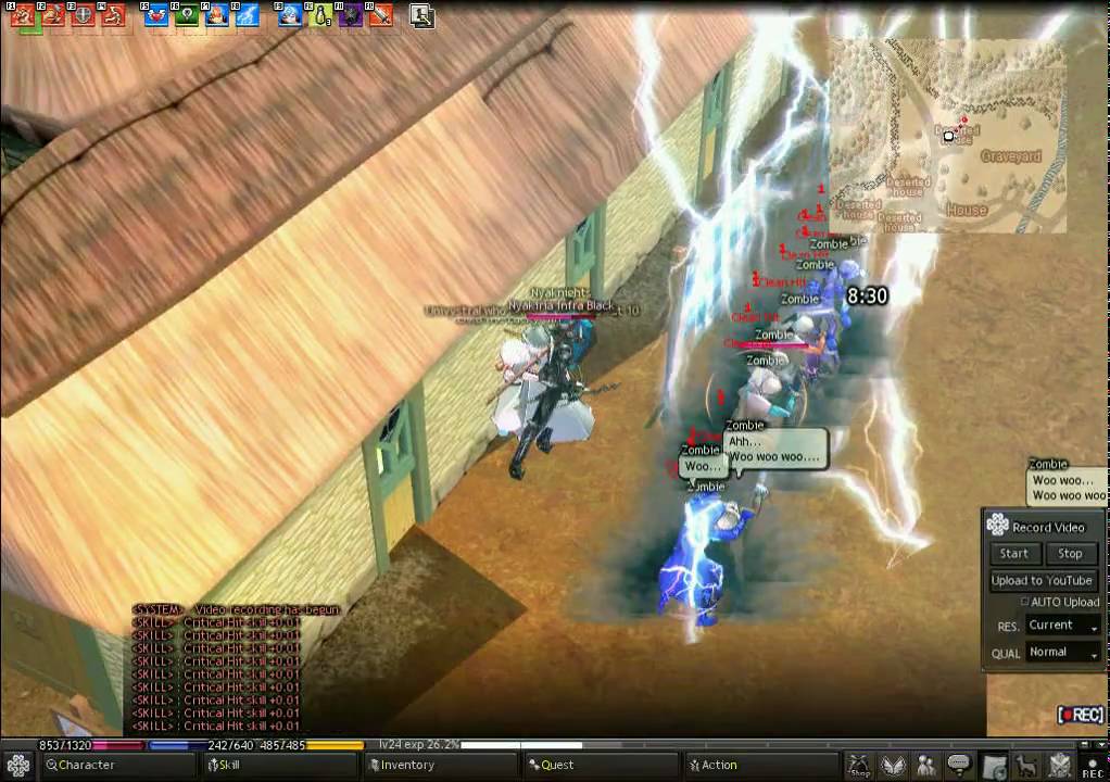 Mabinogi - Critical Thunder on Zombies