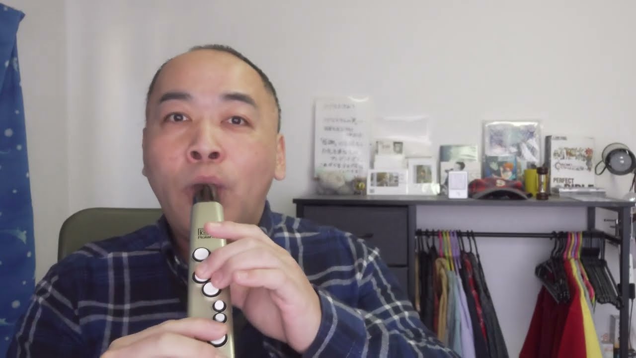 【〈45歳を迎える記念にUP・一発撮り〉エアロフォンミニ演奏(耳コピ)／仲間を求めて(ファイナルファンタジーⅥ)】