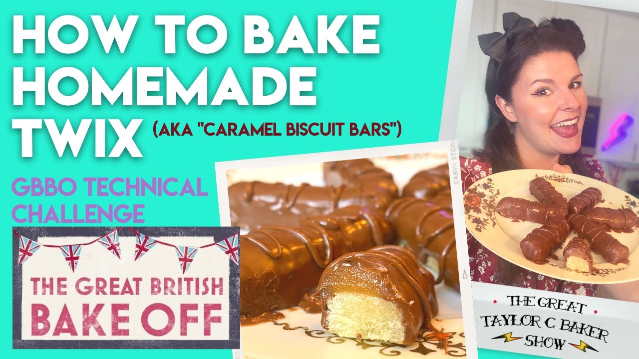 Homemade Twix Bars Recipe | Caramel Biscuit Bars | Great British Bake Off | GBBO Technical Challenge