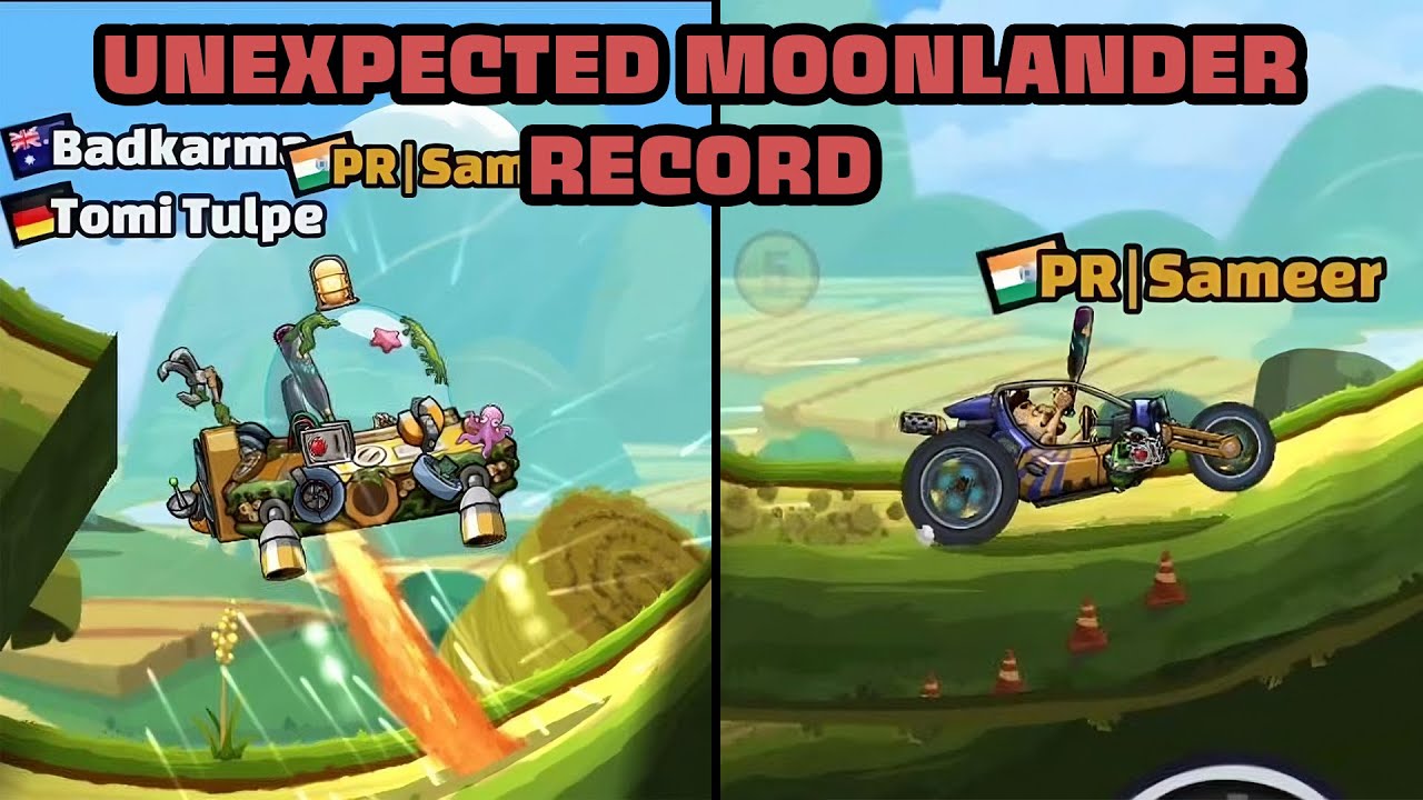 Hill Climb Racing 2 Moonlander 200 IQ Record 🤓