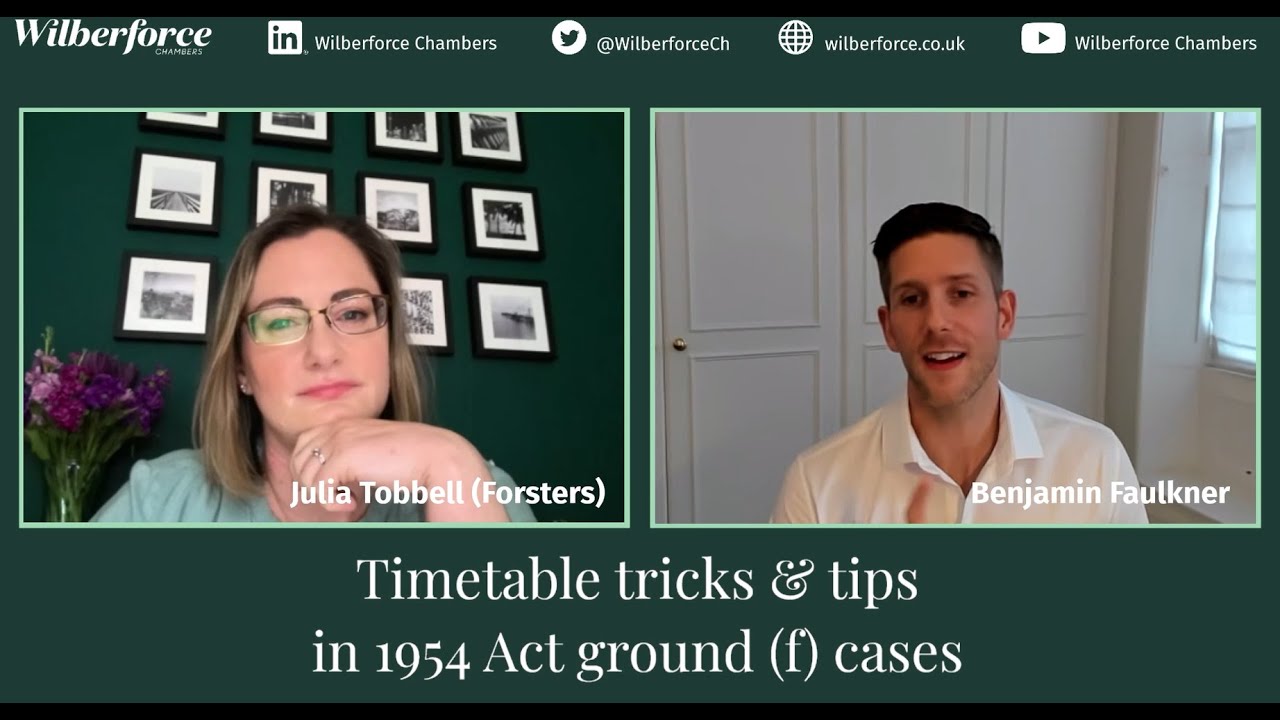 Timetable tricks & tips in 1954 Act ground (f) cases