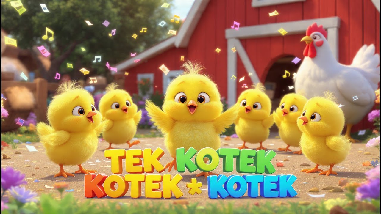 Tek Kotek Kotek Anak Ayam 🐥 Lagu Anak Indonesia Populer & Edukatif!