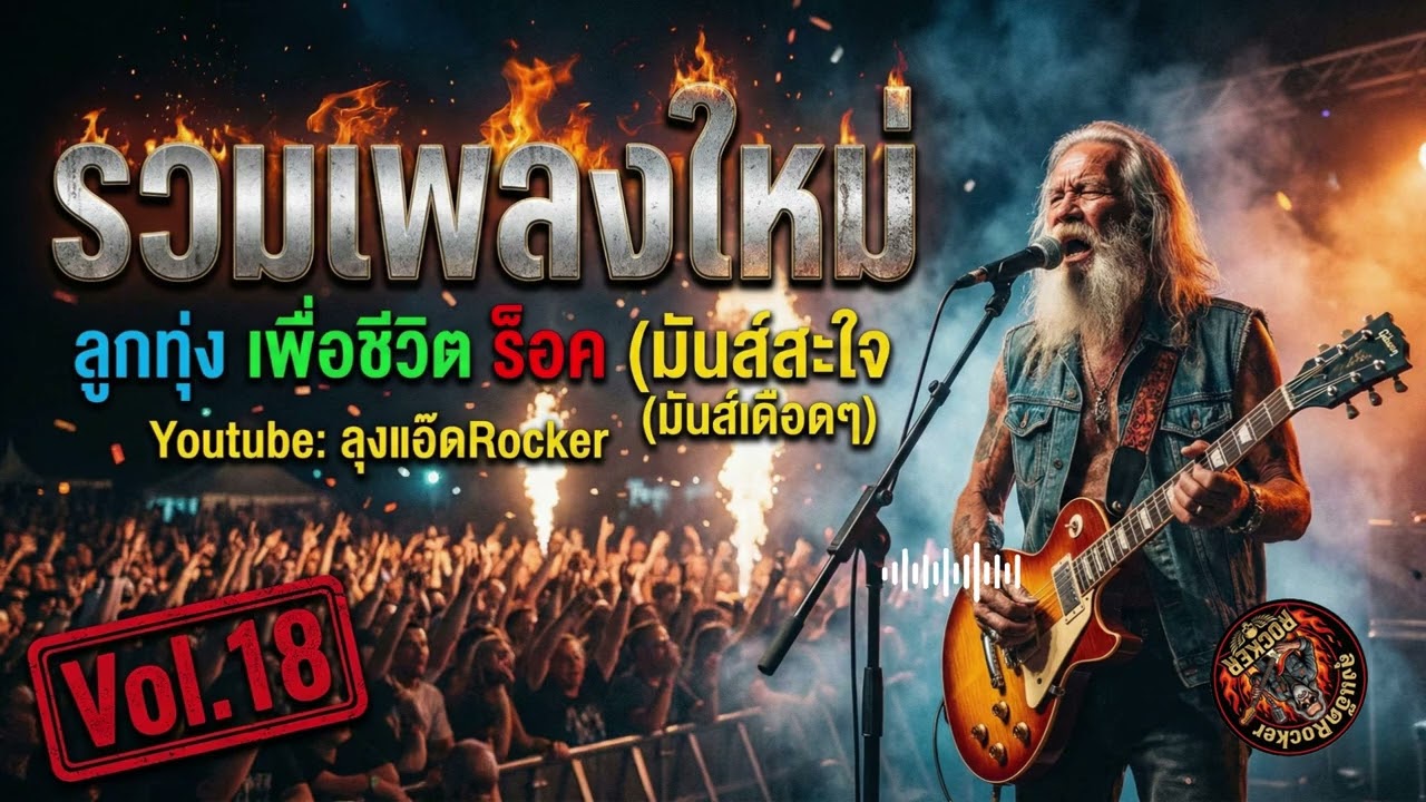 รวมเพลงเพื่อชีวิต สู้ชีวิต Vol.18 | ลุงแอ๊ดRocker เจ็บลึก บาดใจขาร็อค #ลูกทุ่งร็อค #เพื่อชีวิต #ร็อค