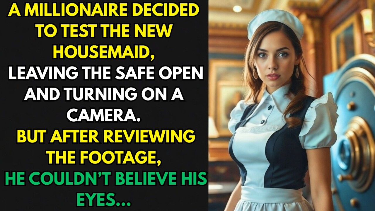 Millionaire Checks Out Housekeeper By Leaving Safe Open. What He Sees On Camera Shocks Him…
