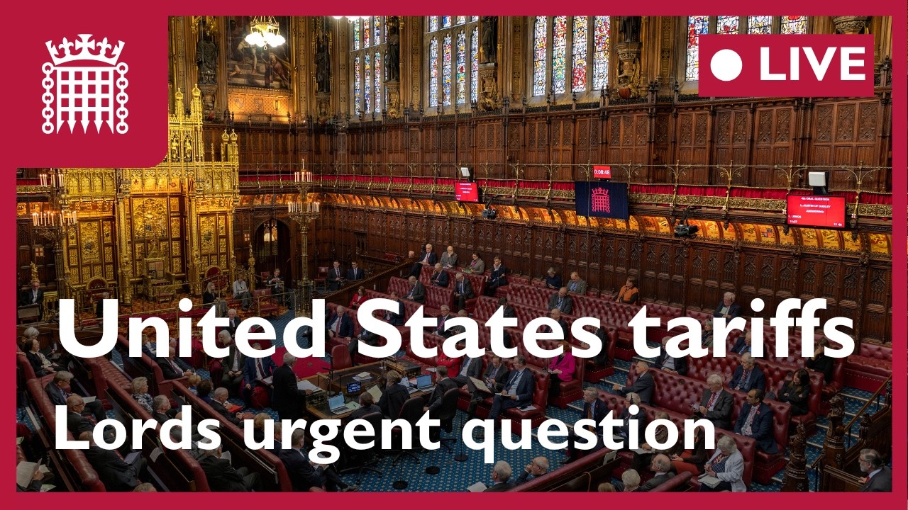 Lords urgent question on United States tariffs