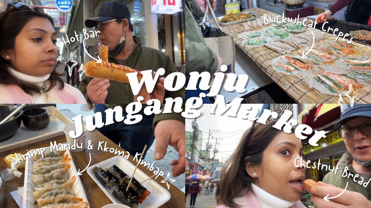 Wonju Jungang Market | Eating & Shopping at Korean Traditional Market | International Couple