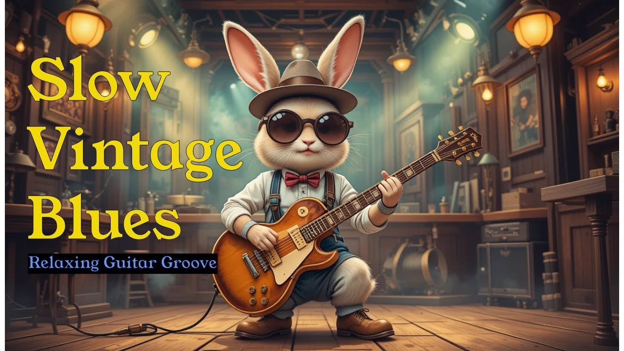 🎶 Slow Vintage Blues Jam – Relaxing Guitar Groove 🎶