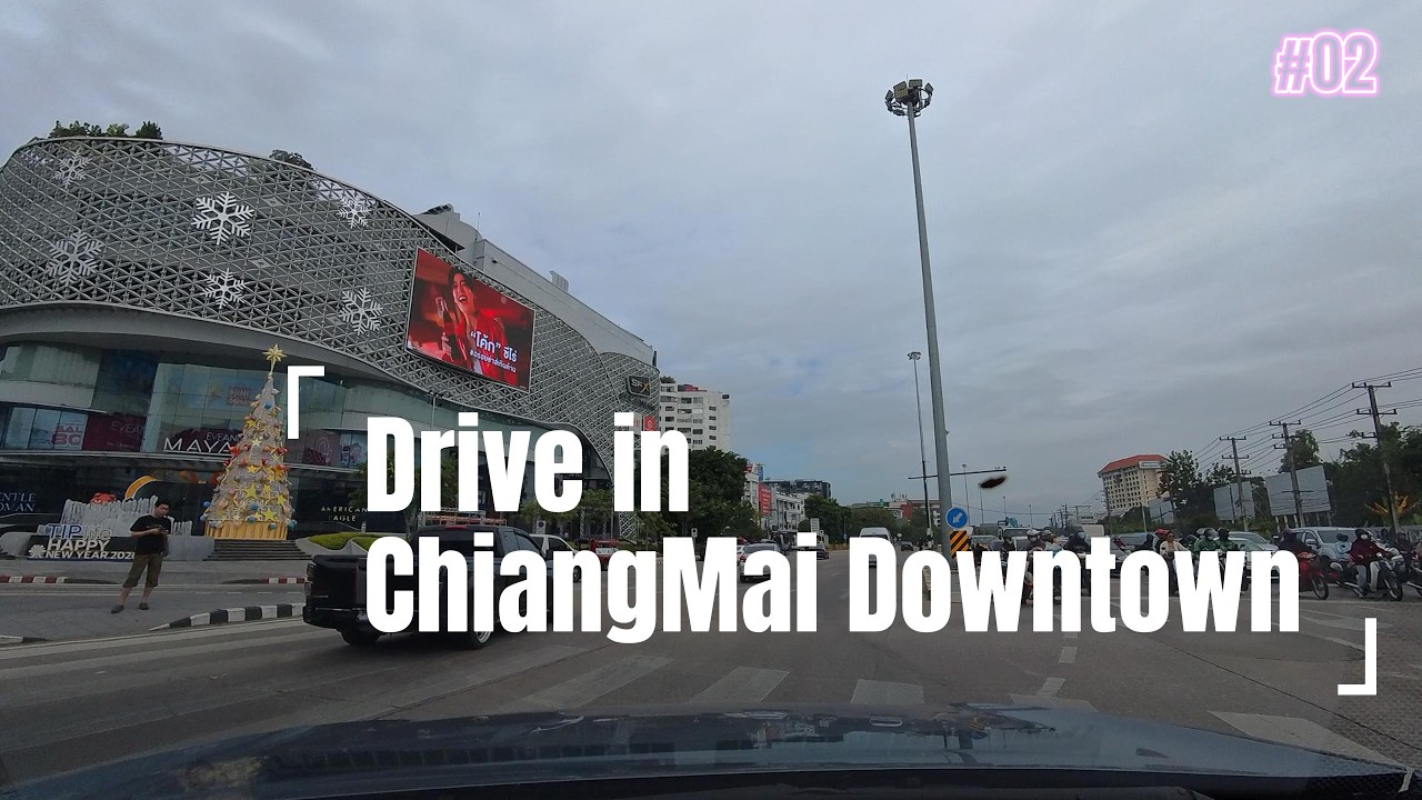 Chiang Mai Downtown Drive 🇹🇭 | Authentic Thailand Streets