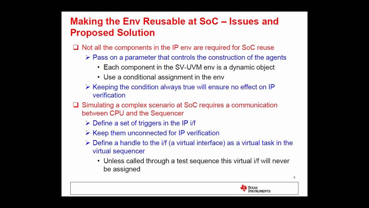 Re-Use Of SV-UVM Based IP Verification Environment at SoC Challenges Involved