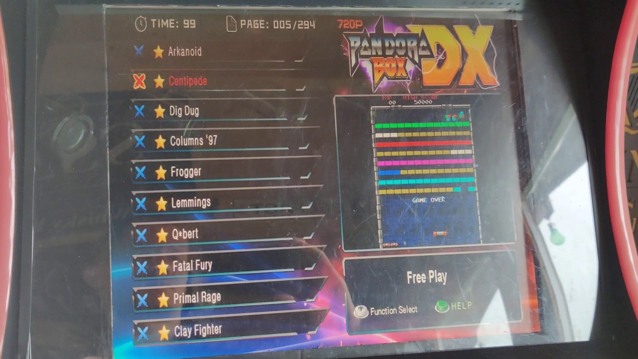 Pandora Box DX Top 100 games (arcade jamma edition 2020)